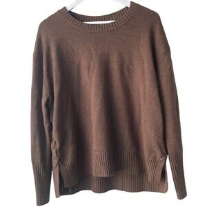 Athleta | 100% Merino Wool Brown Crewneck Sweater
